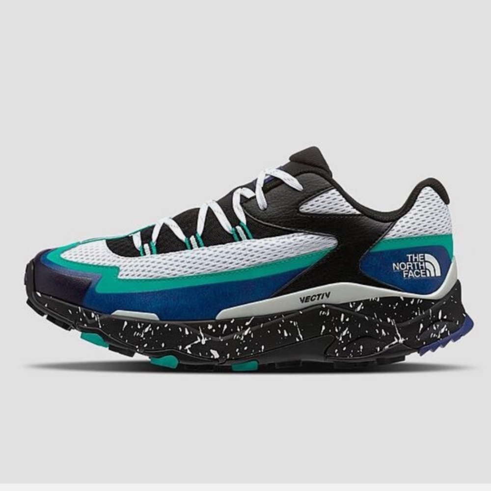 The North Face Men's Trail Sneakers in White, Black, Teal, Blue